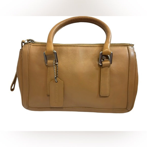 Vintage COACH 2000 Tan Leather Bonnie’s Legacy Satchel Crossbody Bag - Picture 13 of 13